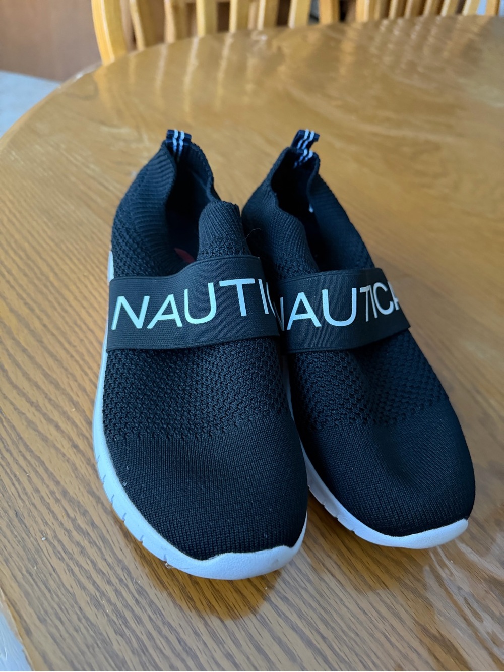 Nautica Women Black Slip-On Athletic Sneakers